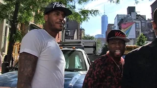 50 Cent -- Bodyguarding for Carmelo ... Terrifies TMZ Photog | TMZ Sports