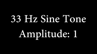 33 Hz Sine Tone Amplitude 1