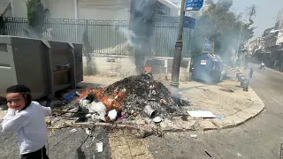 22 April 2024. Jerusalem on fire and people before the Jewish holiday of Passover