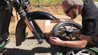 DIY Tire Replacement Part 1 - The Front - Harley Davidson Street 500