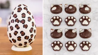 Huevo de Pascua Animal Print con Bombones Rellenos en forma de Gatitos