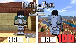 Gw Mencoba Survive 100 Hari Di Minecraft Attack On Titan ( Malaysia )