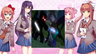 Ddlc Reacts to Herobrine Vs Null Minecraft Animation