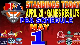 pba standings today April 28, 2024 | games results | games schedule may 1, 2024