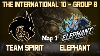 TEAM SPIRIT vs ELEPHANT - 1 карта / Bo2 - Группа B / The International 10 [Xboct & Godhunt]