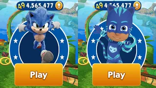 Sonic Dash Movie Sonic vs PJ Masks Tag With Ryan - All Bosses Zazz Eggman All Characters Unlocked