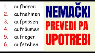 NEMACKI A2- B1 - PRVO PREVEDI, PA ZATIM UPOTREBI -  GLAGOLI BEZ KOJIH SE NE MOŽE PRIČATI NA NEMAČKOM