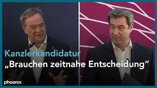 Kanzlerkandidatur: Pressekonferenz von CDU und CSU