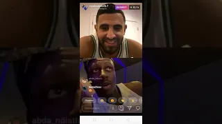 Mahrez et Mendy rigolant avec Bernardo Silva soirée mdr محرز وماندي يڨصرو مع برناردو سيلفا سهرية