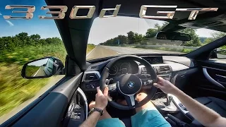 BMW 3 Series GT 2017 330d POV AutoBahn ACCELERATION & TOP SPEED