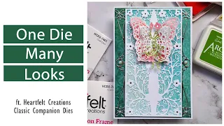 Use your dies CREATIVELY | 1 die 3 ways | Heartfelt Creations Classic Butterfly Companion Die