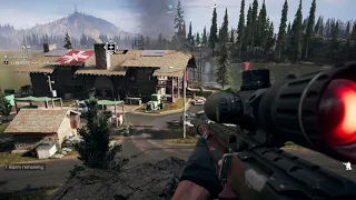 Far Cry 5. ELK JAW LODGE Outpost. The hardest difficulty.