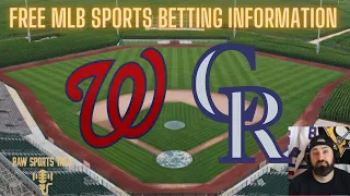 Washington Nationals VS Colorado Rockies 5/27/22 FREE MLB Sports betting info & predictions