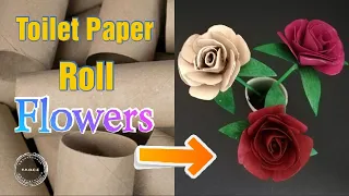 TOILET PAPER TUBE FLOWER | PAPER ROSES | SPRING CRAFTS | ♻️RECYCLING DIY SERIES♻️