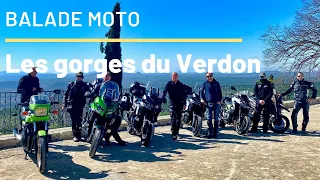 Balade moto sur la route des gorges du Verdon