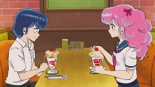 Ryuunosuke watches Ran's manners. Why you following me, Lum?  0_o  "Urusei Yatsura 2022" - うる星やつら