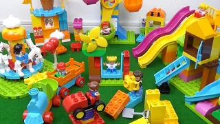 LEGO duplo（レゴデュプロ）おおきな遊園地・おおきなこうえんのブロックを組み立てていくよ♪