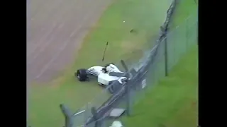 1993 F1 British GP - Pierluigi Martini spin & crash during practice