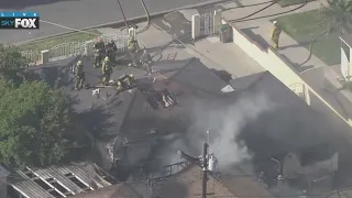 Shooting breaks out from a scene of a house fire in Lynwood