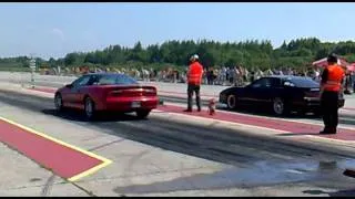 Chevy Camaro VS Pontiac Trans AM GTA 1/4mile drag race