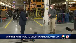 North Carolina: Vice President Kamala Harris visits Triad to tote $2 trillion infrastructure plan