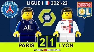 Paris Saint-Germain vs Lyon 2-1 • Ligue 1 21/22 Résumé PSG - OL Goals Highlights Lego Football