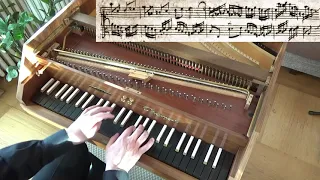 J. S. Bach - Invention #1 in C major BWV 772a triplet version (with scrolling score)