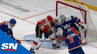 Flames’ Matthew Tkachuk Snaps 14-Game Drought, Scoring Between-The-Legs Goal