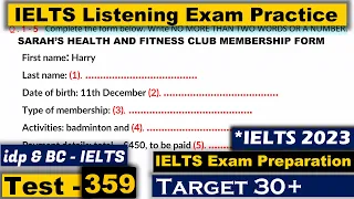 IELTS Listening Practice Test 2023 with Answers [Real Exam - 359 ]