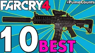 Top 10 Best Guns and Weapons to Carry for your Far Cry 4 Loadouts #PumaCounts