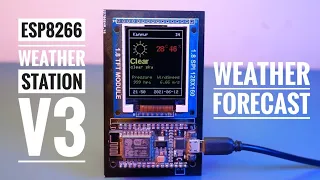 ESP8266 Weather Station Version 3 | Nodemcu & ST7735 openweathermap API | Ultimate weather station