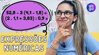 EXPRESSÃO NUMÉRICA COM NÚMEROS DECIMAIS