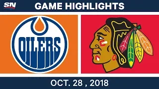 NHL Highlights | Oilers vs. Blackhawks - Oct. 28, 2018