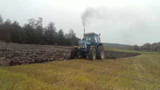 Ford 7710 plowing