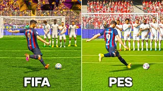 ROBERT LEWANDOWSKI Free Kicks • FIFA vs PES (2011-2023)