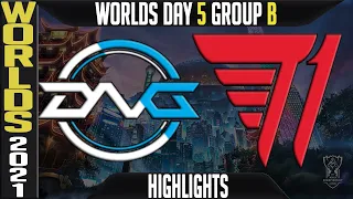 DFM vs T1 Highlights | Worlds 2021 Day 5 Group B | Detonation FocusMe vs T1