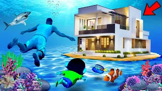SHINCHAN AND FRANKLIN BOUGHT THE LUXURIOUS UNDERWATER MANSION HOME IN GTA 5