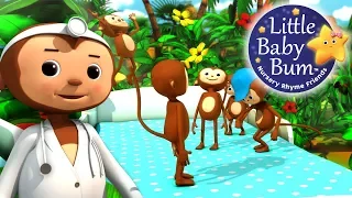 Five Little Monkeys Jumping On The Bed | Nursery Rhymes for Babies by LittleBabyBum - ABCs and 123s