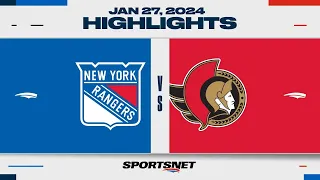 NHL Highlights | Rangers vs. Senators - January 27, 2024