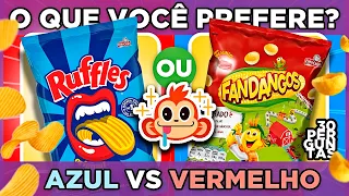 🔄 O QUE VOCÊ PREFERE? Edição: AZUL vs VERMELHO  🟦🟥  jogo das escolhas #oquevoceprefere #macaquiz