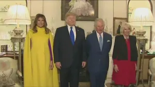 Donald and Melania Trump meet Prince Charles and Camilla in London