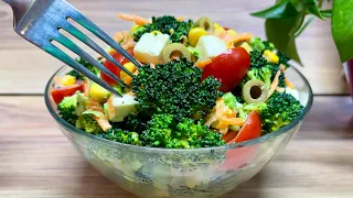 Do you have broccoli? This recipe helps me burn belly fat!🔥Healthy and simple broccoli salad recipe