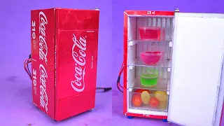 Make an Amazing Mini Refrigerator with soda cans