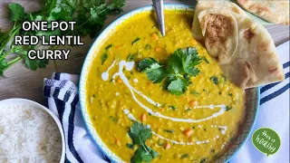 Easy One Pot Red Lentil Curry With No Tomatoes | FULL Recipe |