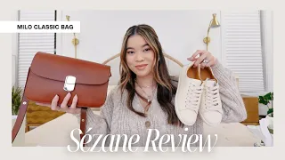 Sézane Milo Classic Bag and Jack Trainers Unboxing and Review! What fits in the Milo Classic Bag?