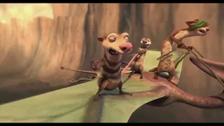 Ice age 3 - Bucky and possums save Sid (with added Jurassic Park dino sounds)