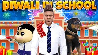 Franklin and Shinchan Celebrating Diwali In School In GTA 5 ( Full Movie ) | School Mein Diwali