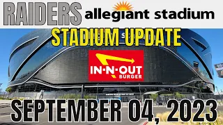 Las Vegas Raiders Allegiant Stadium and In N Out Burger Update 09 04 2023