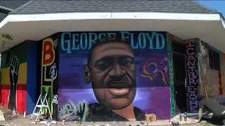 Milwaukee artists paint George Floyd mural