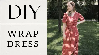 Как сшить платье на запах без выкройки | WRAP DRESS DIY